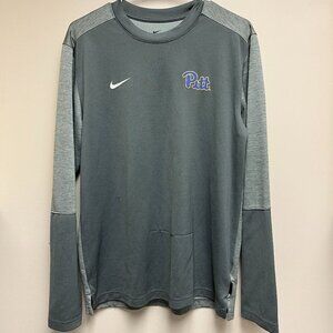 Nike Dri Fit Pitt Panthers Mens Medium Long Sleeve Shirt Gray Stretchy Football